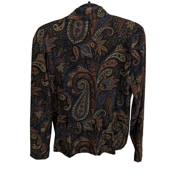 Elementz Jacket Full Zip Long Sleeves Paisley Multicolor Women's Size Small - Picture 2 of 5